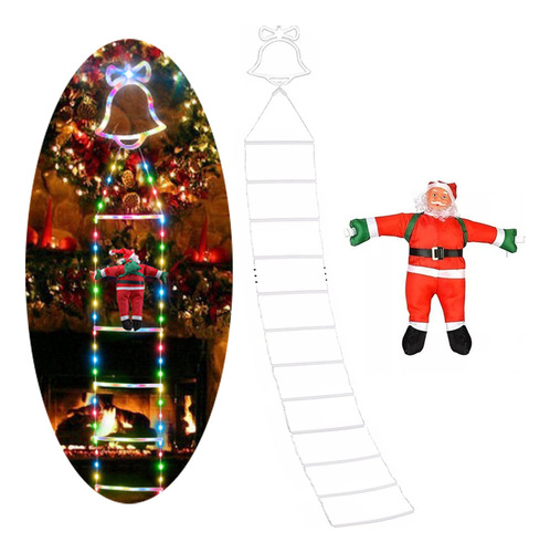 Escalera Led De Papá Noel De 3,3 M Para Decoración Navideña