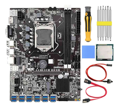 Placa Base Minera B75 Btc Con Cpu G530/g630, Almohadilla Tér