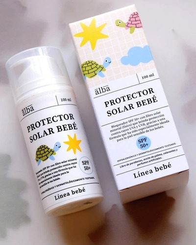 Imagen 2 de 4 de Protector Solar Vegano Para Bebés 100ml Spf 50+ Del Alba