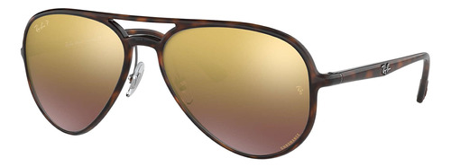 Ray Ban Rb4320-ch 710/6b Aviator Chromance Carey Cafe Espejo