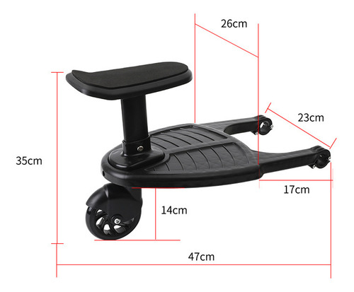 Pedal Auxiliar Para Cochecito De Bebé Con Asiento