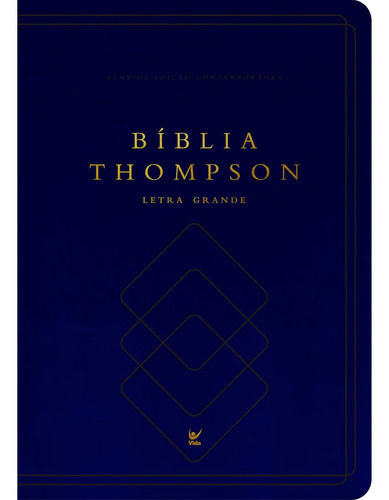 Bíblia De Estudo Thompson - Letra Grande | Capa Luxo Azul - Aec Almeida Edição Contemporânea - Editora Vida