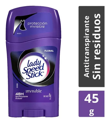 Lady Speed Stick Desodorante Barra Invisible Floral 45 G