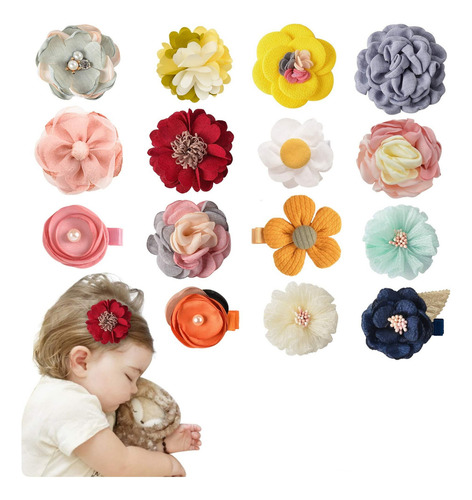 Horquillas Para El Pelo Para Bebé Niña Flores Y Accesorios.