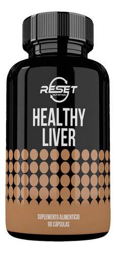 Reset Nutrition Healthy Liver 90 Cápsulas Suplemento Alimenticio para Desintoxicación Hepática, Protección del Hígado, y Salud Digestiva
