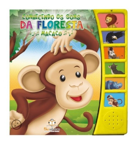 Imagem 1 de 3 de Livro Infantil Educativo Conhecendo Sons Fazenda: Macaco