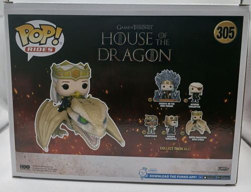 Funko Pop Queen Rhaenyra With Syrax 305 Game Of Thrones (Usado)