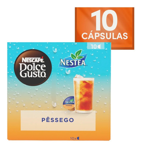 Chá Em Cápsula Dolce Gusto Nestea Pessego 180g Caixa 10 Unid