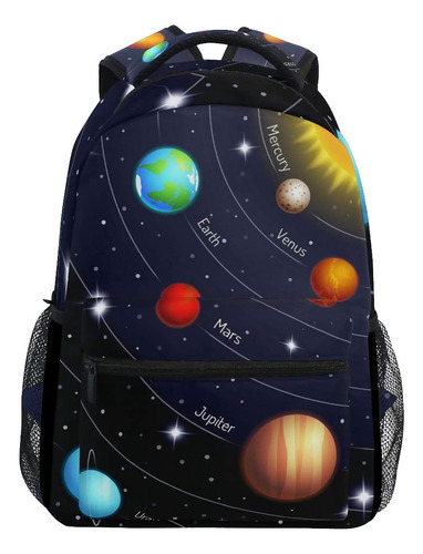 Mochila Universo Espacio Galaxia Sistema Solar Bolso De Homb