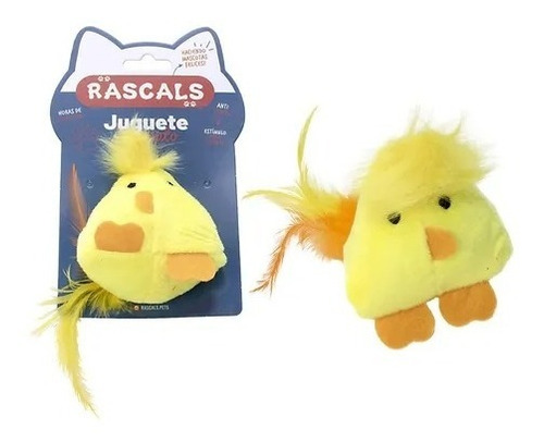 Rascals Juguete Peluche P/ Gato A. Estrés Gallo Pollo Ratón Color Pollito