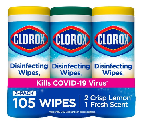 Toallitas Desinfectantes Clorox Pack 3 Importadas