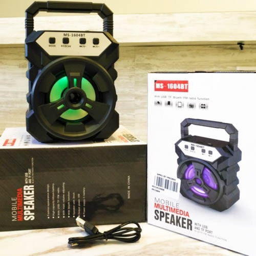 Corneta Altavoz Speaker Bluetooth Usb Sd Radio Portatil Led