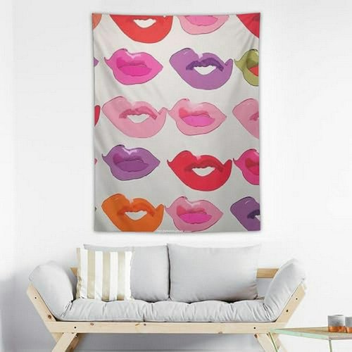 Tapiz Pared Labios Sexy - Abstracto Aesthetic 30x40 PuLG.