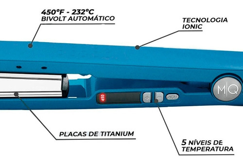 Imagem 5 de 5 de Chapinha De Cabelo Ladylisspro Nano Titanium Azul 110v/220v