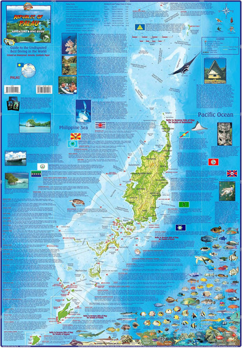 Libro:  Palau Adventure & Dive Guide Laminated Map Poster