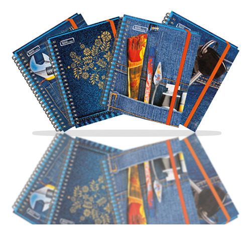 Paq. 5 Pz Cuaderno Printaform Prof Mezclilla C5