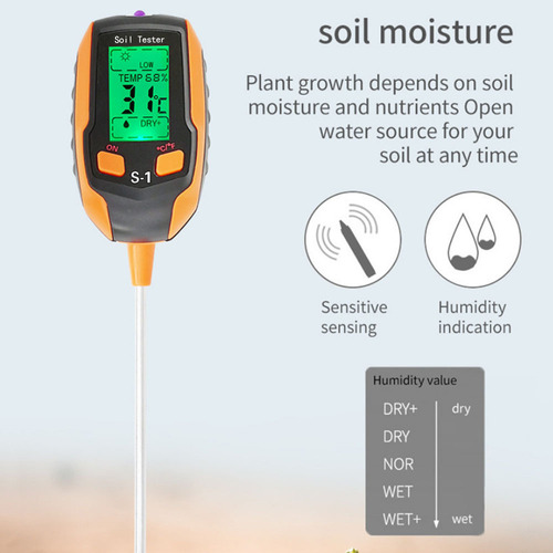 Medidor De Ph 4 En 1 Detector De Suelo