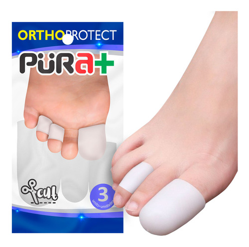 Protectores Ortopedicos Adaptable Dedos Pie Pura+ (3 Und)