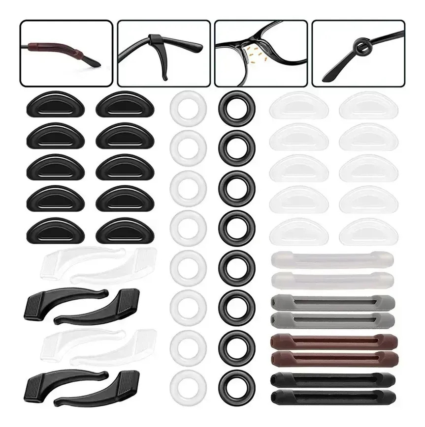 Caviglte Kit 52pzs Sujetador Lentes Silicona,almohadillas Para Lentes