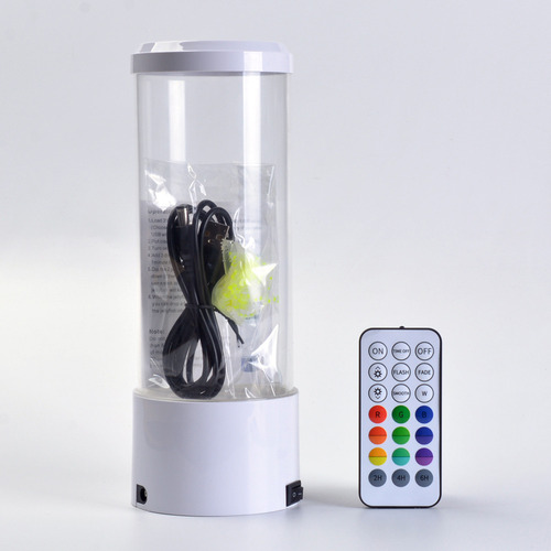 Lámpara De Medusas Led Lámpara De Escritorio Luz De Noche Pantalla Blanco