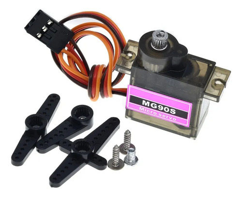 Kit 2 Micro Servo Motor Tower Pro Mg90s Engrenagens Metal