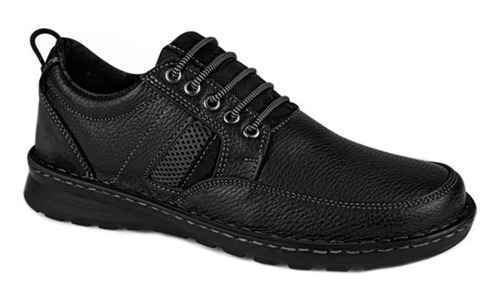 Zapato Confort De Piel Nebel Walk Negro Para Caballero 4261