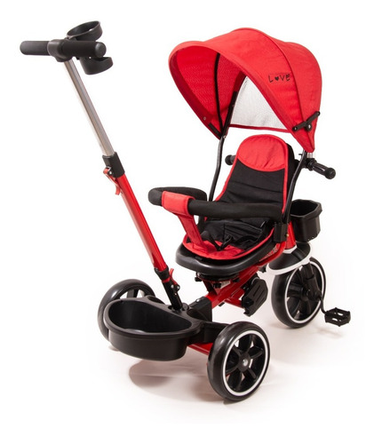 Imagen 4 de 6 de Triciclo Infantil Bebe Asiento Gira 360 Manija Direccional