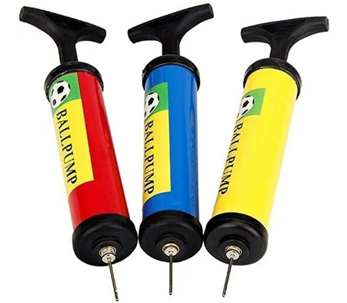 Llenadora manual de bomba de aire para fútbol y voleibol, varios colores, color amarillo