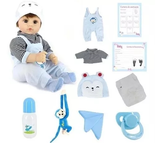 Boneca Articulada E Acessórios - Bebê Reborn - Laura Baby Laura - Shiny Toys