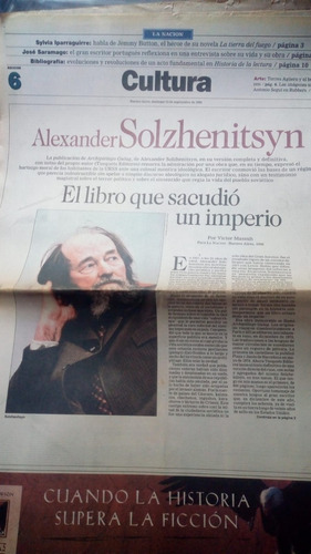 Cultura La Nacion 1998 Solzhenitsyn Saramago Antoniadis