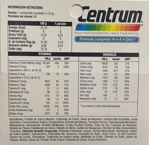 Centrum Silver 60 Comprimidos