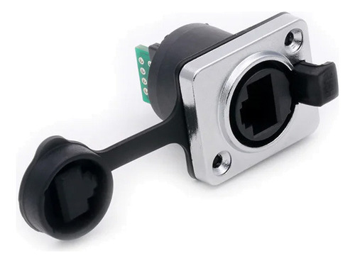 Conector Rj45 Hembra Ip65 Impermeable Para Panel Model A1018
