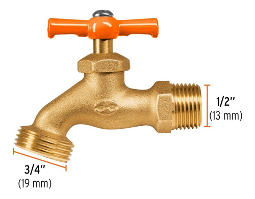 Llave De Nariz Para Jardín, 1/2  En Blíster