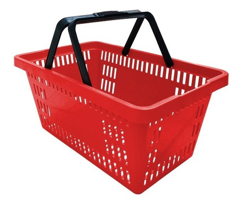 20 Cesta Cestinha De Compras Super Cor Vermelho