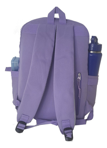 Mochila Escolar Com Pelúcia Lavanda 2037