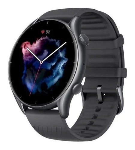 Reloj inteligente Amazfit Gtr 3 A1971, correa negra, color negro, carcasa negra, bisel, color negro