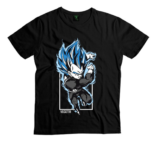 Polera Vegeta Azul Supersaiyano Blue Ssj Dios Algodón Unisex