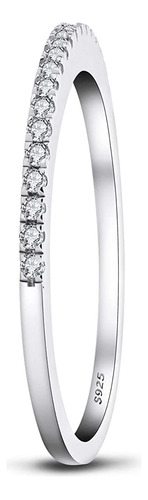 Hafe Eternity Ring, 925 Sterling Silver Cubic Zirconia Engag