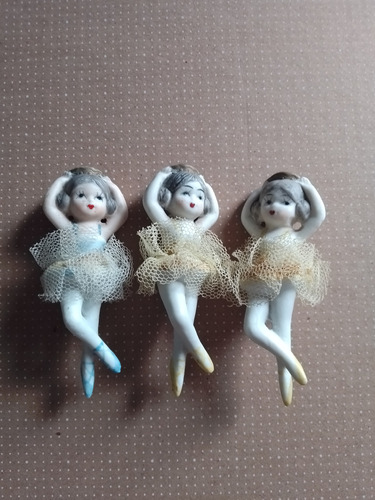 Vintage Juego De Bailarinas De Porcelana Japonesa Años 60s