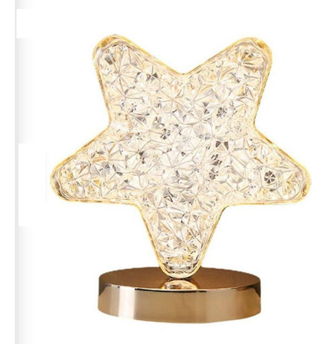 Lampara Decorativa De Estrella En Cristal Recargable