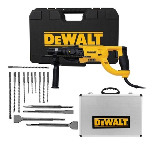 Taladro Rotomartillo D25260k Set 15 Brocas Y Cinceles Dewalt