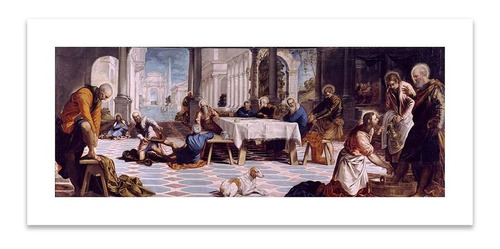 Lamina Fine Art Giclee El Lavatorio Tintoretto 45x100 M Y C