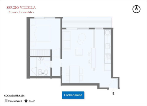 Imagen 2 de 5 de Cochabamba 154 - Departamento De Un Dormitorio En Venta - Rosario