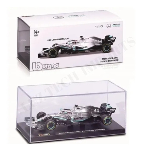 Mercedes-amg F1 W10 Hamilton Acrílico Formula 1/43 - Bburago