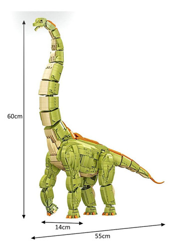 Set De Construcción Armable Dinosaurio Braquiosaurio 2250 Pc