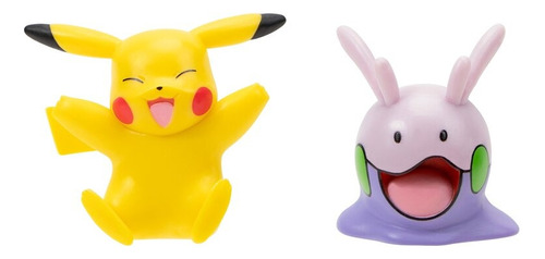 Figura Pokemon Pikachu Y Goomy Pack Set Batalla 5cm Original