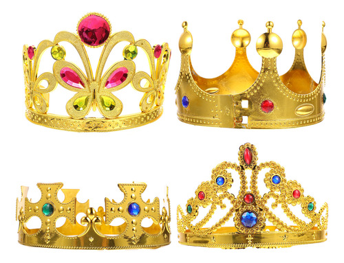 Diadema Con Forma De Corona De Emperador Para Niñas, 4 Unida