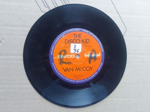 Vinilo Single Van Mc Coy The Disco Kid