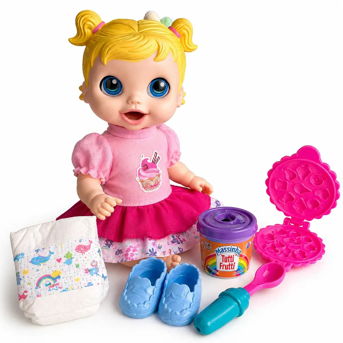 Boneca Baby Comidinha Alive Come E Faz Caquinha Com Acessóri