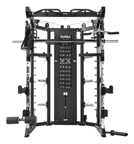 Gimnasio Multifuncional Smith Tayga T4 Estructura Negro Tapizado Negro